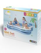 INTEX Piscina gonflabila de gradina cu 4 locuri si spatar din PVC dimensiune 229 x 229 x 66 cm volum 882 L