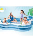 INTEX Piscina gonflabila de gradina cu 4 locuri si spatar din PVC dimensiune 229 x 229 x 66 cm volum 882 L