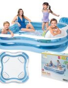 INTEX Piscina gonflabila de gradina cu 4 locuri si spatar din PVC dimensiune 229 x 229 x 66 cm volum 882 L