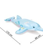 INTEX Saltea gonflabila pentru piscina Dolphin dimensiune 175 x 66 cm cu manere de sustinere si patch de reparatie inclus