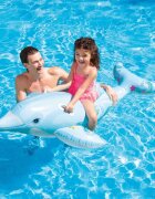 INTEX Saltea gonflabila pentru piscina Dolphin dimensiune 175 x 66 cm cu manere de sustinere si patch de reparatie inclus