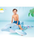 INTEX Saltea gonflabila pentru piscina Dolphin dimensiune 175 x 66 cm cu manere de sustinere si patch de reparatie inclus