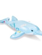 INTEX Saltea gonflabila pentru piscina Dolphin dimensiune 175 x 66 cm cu manere de sustinere si patch de reparatie inclus