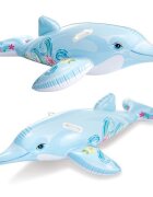 INTEX Saltea gonflabila pentru piscina Dolphin dimensiune 175 x 66 cm cu manere de sustinere si patch de reparatie inclus
