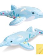INTEX Saltea gonflabila pentru piscina Dolphin dimensiune 175 x 66 cm cu manere de sustinere si patch de reparatie inclus