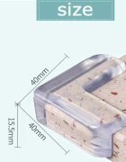 Iso Trade Set 4 aparatori din silicon pentru colturi 4X4X1.5 cm