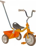 ITALTRIKE Tricicleta pentru copii Passenger Road Galben cu scaun ajustabil roti din cauciuc Eva si free wheel