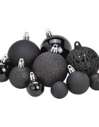 Jad Flamande Set 100 globuri negre elegante pentru brad