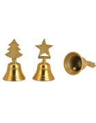 Jad Flamande Set 2 clopotei aurii cu model festiv