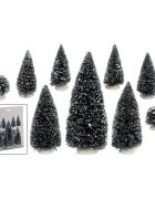 Jad Flamande Set 9 brazi decorativi cu zapada 6-20 cm