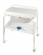 JANE Cadita de baie cu suport Flip Botanic cu 2 pozitii anatomice masuta de infasat tavita si compartimente pentru accesorii conform cu standardele europene