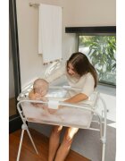 JANE Cadita pentru bebelusi Oasis Blue cu pliere ultra-compacta doua manere 68x42x26 cm