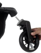 JANE Carucior pentru gemeni Twinside Coal pliere rapida cu o mana de la nastere pana la 22 kg cu huse pentru ploaie spatare independente suspensii conform cu EN 1888-22018+A12023