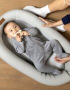 JANE Cosulet confortabil pentru bebelusi Joy Botanic Baby Nest material respirabil 3D cu perna pentru prevenire plagiocefalie