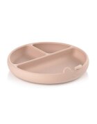 JANE Farfurie BLW din silicon cu ventuze 17 x 17 x 4 cm BPA Free Pale