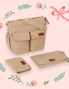 JANE Geanta pentru mamici Sesame cu 2 buzunare exterioare multiple compartimente saltea de infasat inclusa 44 x 34 cm