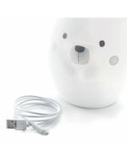 JANE Lampa de veghe Yum Bear cu 9 culori white