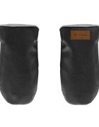 JANE Manusi magnetice pentru carucior Black pentru vremea rece interior din fleece si exterior imitatie piele