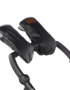 JANE Manusi magnetice pentru carucior Black pentru vremea rece interior din fleece si exterior imitatie piele