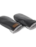 JANE Manusi magnetice pentru carucior Black pentru vremea rece interior din fleece si exterior imitatie piele