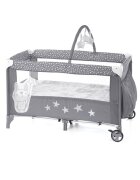 JANE Patut pliabil Duo level cu roti si arcada cu jucarii Star