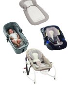 JANE Perna universala reversibila pentru carucior landou scaun auto balansoar scaun de masa 33 x 62 cm gri