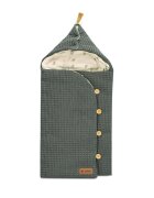 JANE Sac de iarna cu gluga Mims Plus Botanic pentru carucior si scoica auto 88x43 cm inchidere cu nasturi si fermoar