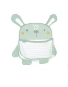 JANE Saculet pentru jucariile de baie Bunny sistem de prindere cu ventuze Mint