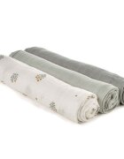 JANE Set 3 scutece Din muselina de bambus Hipoalergenice 80 x 80 cm Botanic