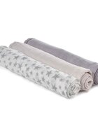 JANE Set 3 scutece Din muselina de bambus Hipoalergenice 80 x 80 cm Star