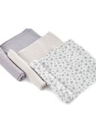 JANE Set 3 scutece Din muselina de bambus Hipoalergenice 80 x 80 cm Star