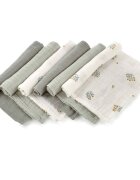 JANE Set 6 scutece din muselina de bambus 35x35 cm Botanic