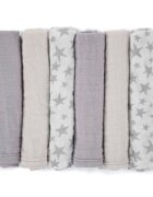 JANE Set 6 scutece din muselina de bambus 35x35 cm Star