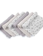 JANE Set 6 scutece din muselina de bambus 35x35 cm Star