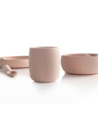 JANE Set complet de masa din silicon cu 4 piese BPA free Pale