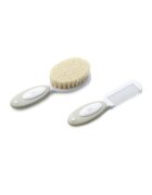 JANE Set perie din peri naturali si pieptene bej