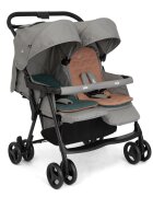 JOIE Carucior de gemeni Aire Twin Pebble cu suspensii reglabil cadru din aluminiu saltelute reversibile