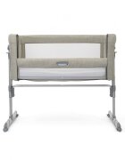 JOIE Patut pliant 2 in 1 Roomie Glide Almond cu panou lateral glisant ajustabil pe inaltime roti cu sistem de blocare cadru aluminiu