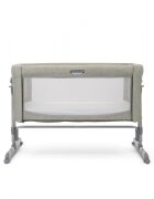 JOIE Patut pliant 2 in 1 Roomie Glide Almond cu panou lateral glisant ajustabil pe inaltime roti cu sistem de blocare cadru aluminiu