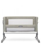 JOIE Patut pliant 2 in 1 Roomie Glide Almond cu panou lateral glisant ajustabil pe inaltime roti cu sistem de blocare cadru aluminiu