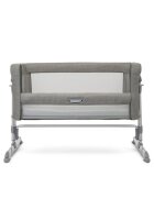 JOIE Patut pliant 2 in 1 Roomie Glide Foggy Gray cu panou lateral glisant ajustabil pe inaltime roti cu sistem de blocare cadru aluminiu