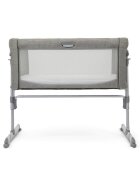 JOIE Patut pliant 2 in 1 Roomie Glide Foggy Gray cu panou lateral glisant ajustabil pe inaltime roti cu sistem de blocare cadru aluminiu
