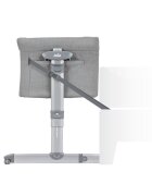 JOIE Patut pliant 2 in 1 Roomie Glide Foggy Gray cu panou lateral glisant ajustabil pe inaltime roti cu sistem de blocare cadru aluminiu