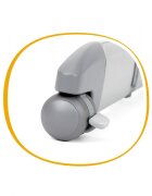 JOIE Patut pliant 2 in 1 Roomie Gray Flannel cu un nivel laterala culisanta si roti cu blocare