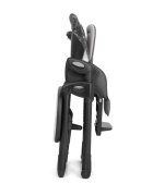 JOIE Scaun de masa pentru copii Mimzy Recline ABC Charcoal spatar reglabil in 5 pozitii inaltime ajustabila si tavita reglabiladetasabila centuri greutate suportata 15 kg