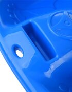 Jokomisiada Sanie din plastic pentru copii albastra din plastic cu frana dublu-laterala si sfoara pentru tractiune si ghidare