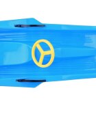 Jokomisiada Sanie din plastic pentru copii blue cu volan frana dublu-laterala si sfoara pentru tractiune si ghidare dimensiune 100 x 51 x 22 cm