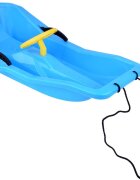 Jokomisiada Sanie din plastic pentru copii blue cu volan frana dublu-laterala si sfoara pentru tractiune si ghidare dimensiune 100 x 51 x 22 cm