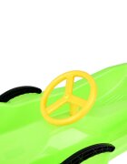 Jokomisiada Sanie din plastic pentru copii green cu volan frana dublu-laterala si sfoara pentru tractiune si ghidare dimensiune 100 x 51 x 22 cm