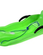 Jokomisiada Sanie din plastic pentru copii green din plastic cu frana dublu-laterala si sfoara pentru tractiune si ghidare